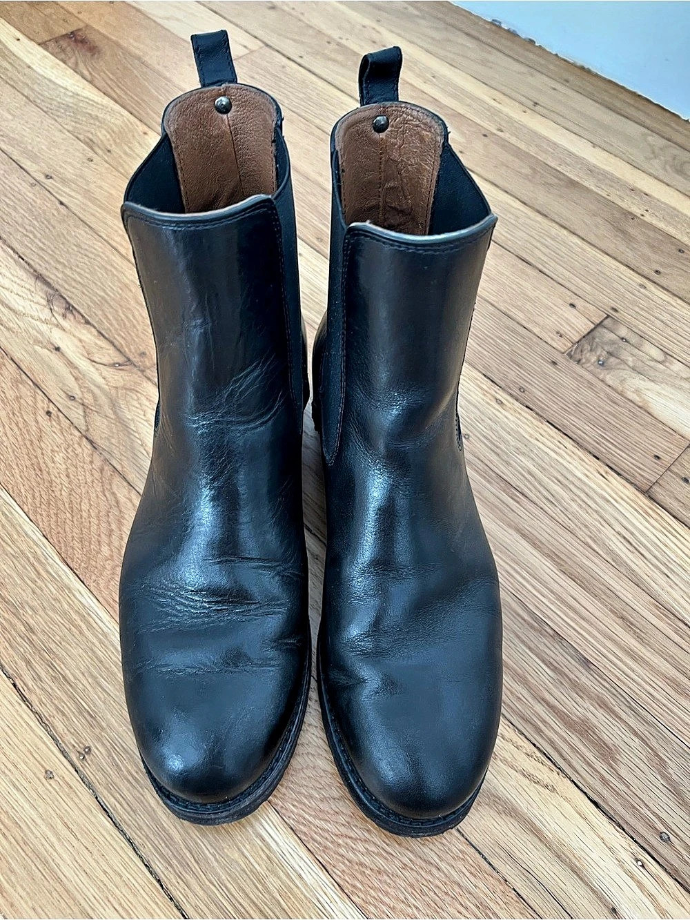 Frye Veronica Combat Black Leather Ankle Boots US 7.5